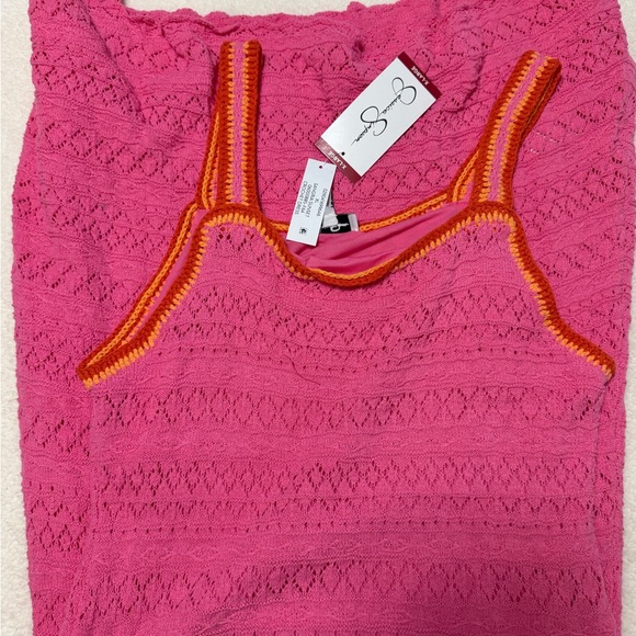 Jessica Simpson Pink and Orange Midi Dress - Picture 3 of 4